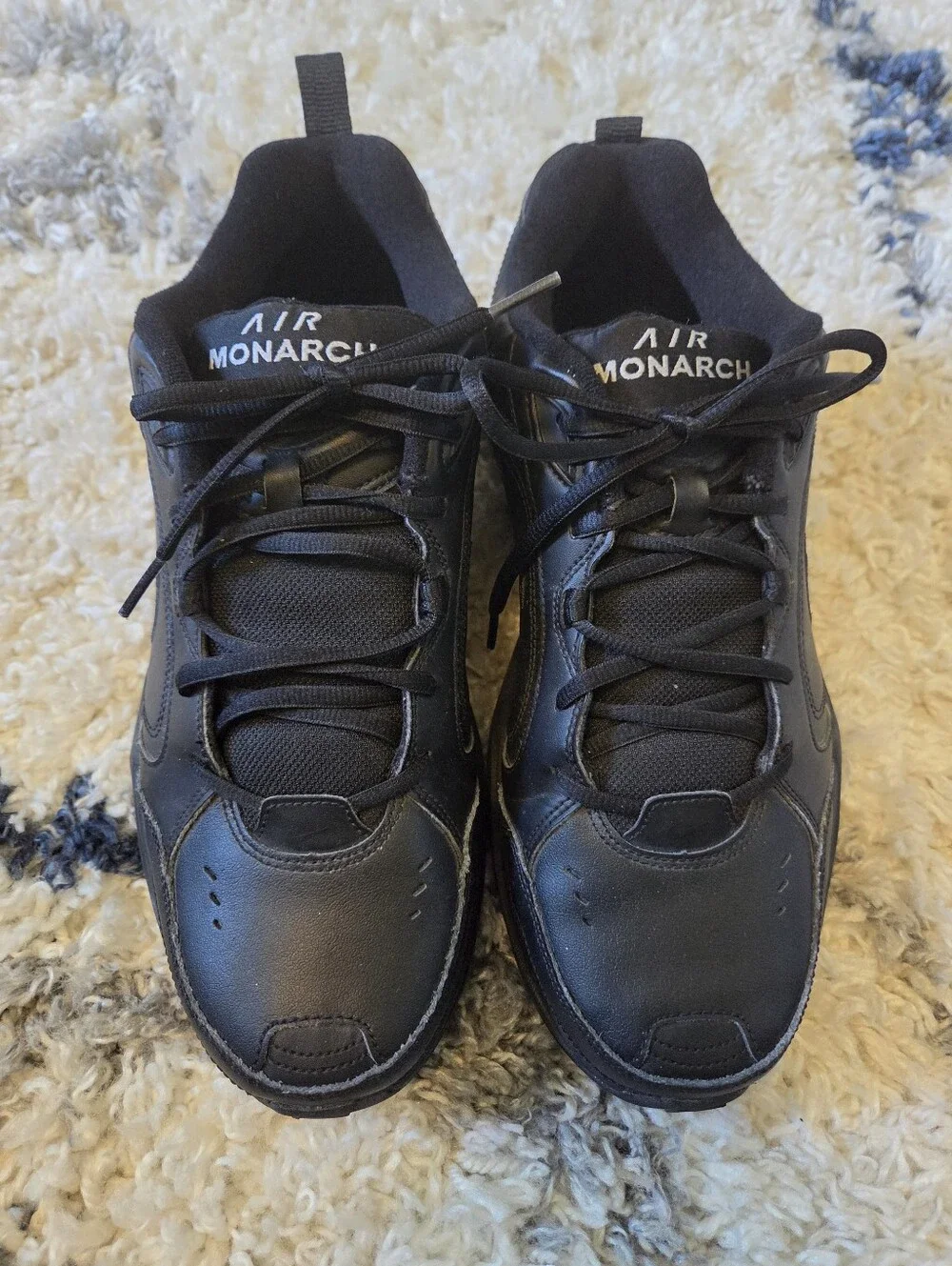 Nike Men's Air Monarch IV Training shoes Triple Black Size 11.5